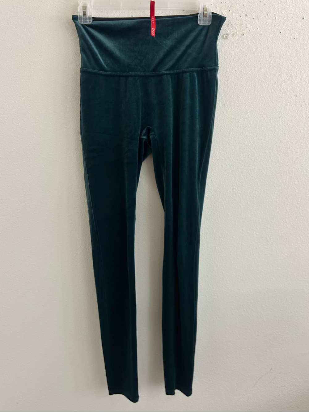 Spanx Velvet green velour leggings